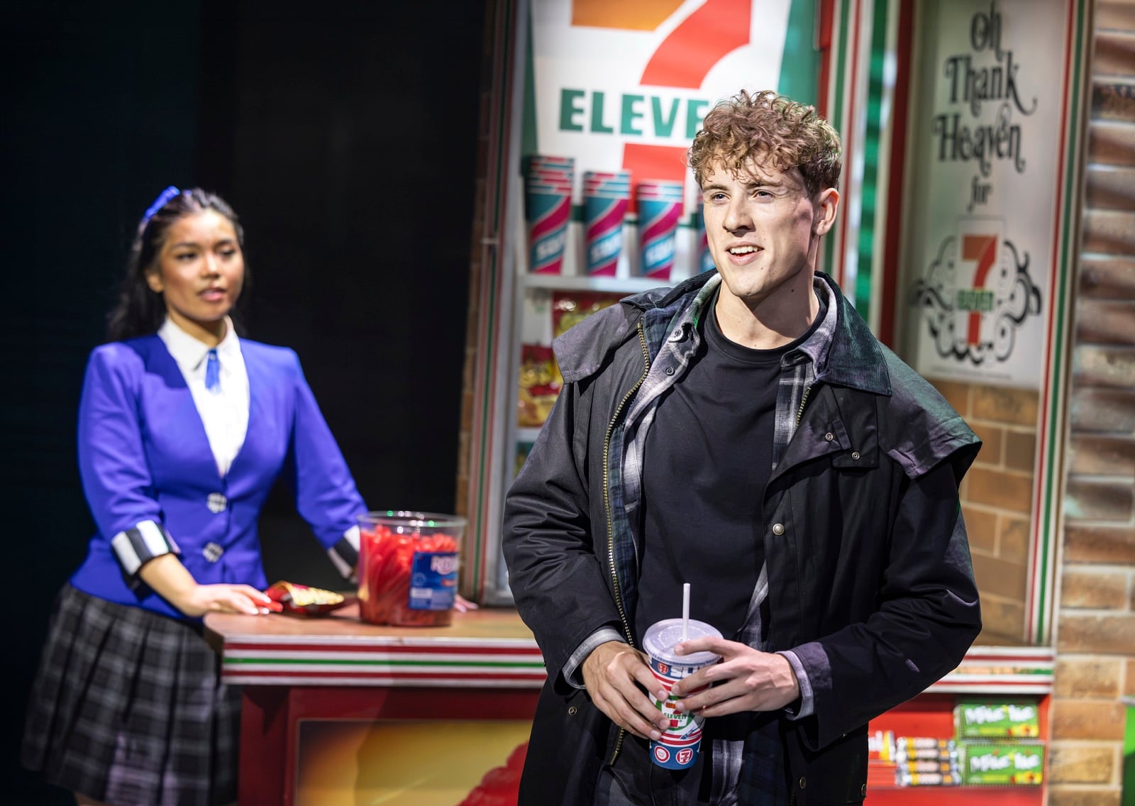 Gerardine Sacdalan as Veronica and Louis Hearsey as JD in Heathers The Musical. Photo by Pamela Raith.