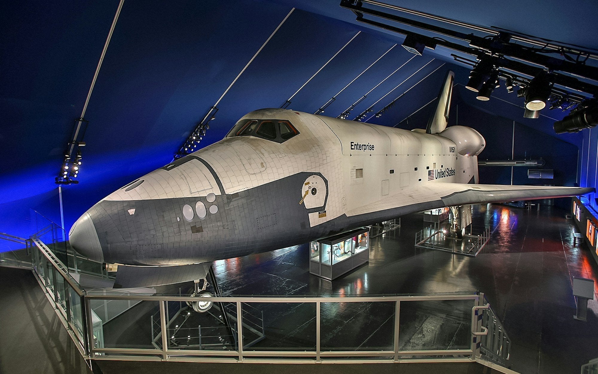 Space Shuttle Enterprise in the Space Shuttle Pavilion at the Intrepid Museum