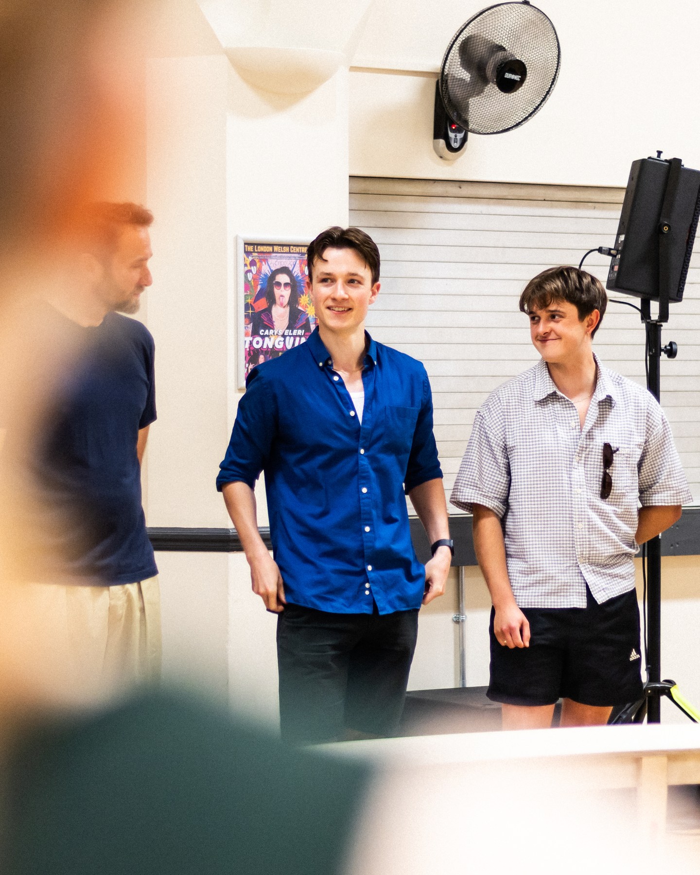 The cast of Arcadia in rehearsal