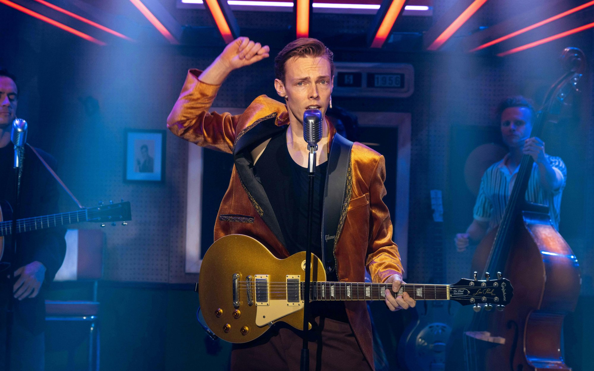 Carl Perkins on guitar in Million Dollar Quartet