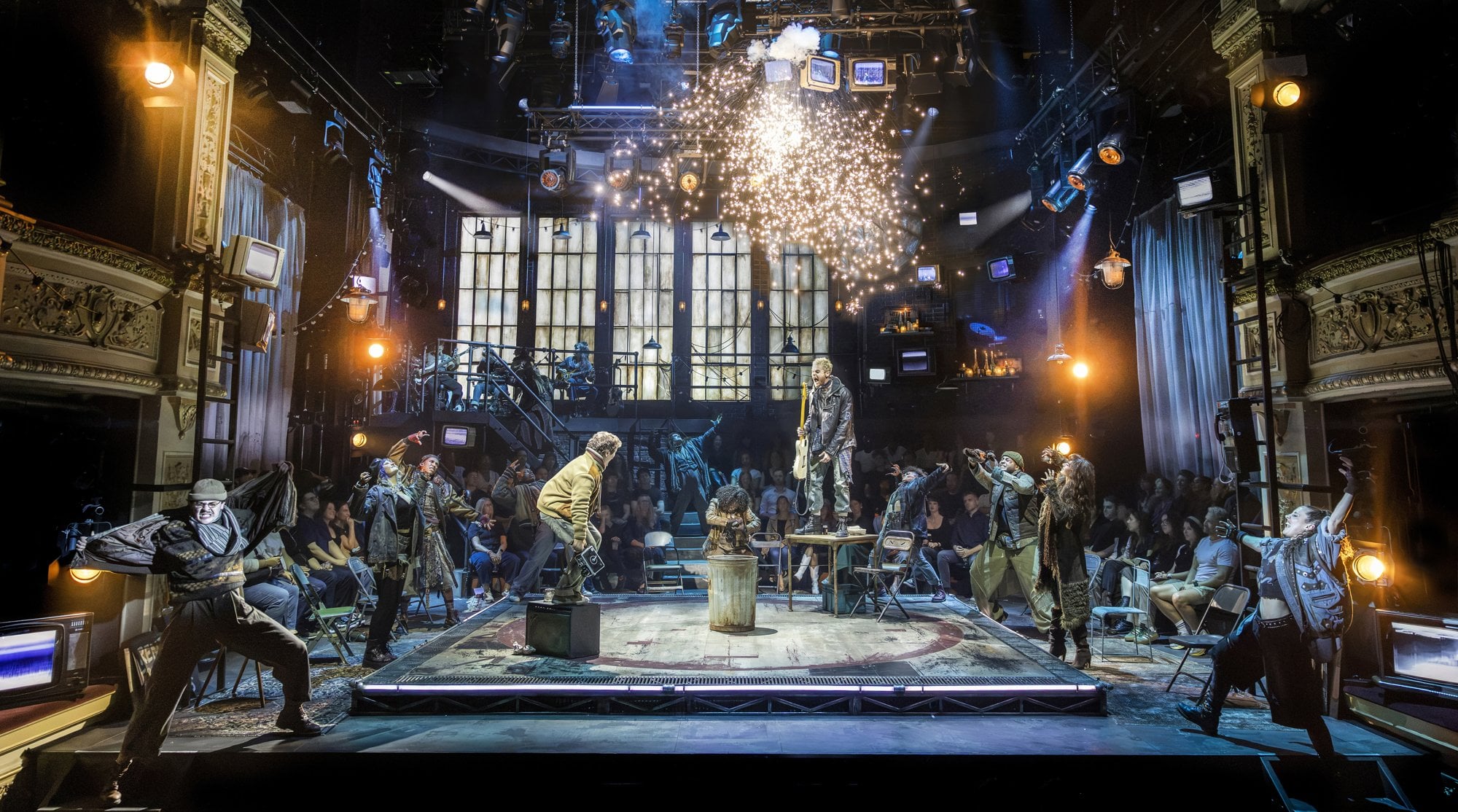Full Company in RENT at the Tom Stoppard Theatre. Photo: Pamela Raith