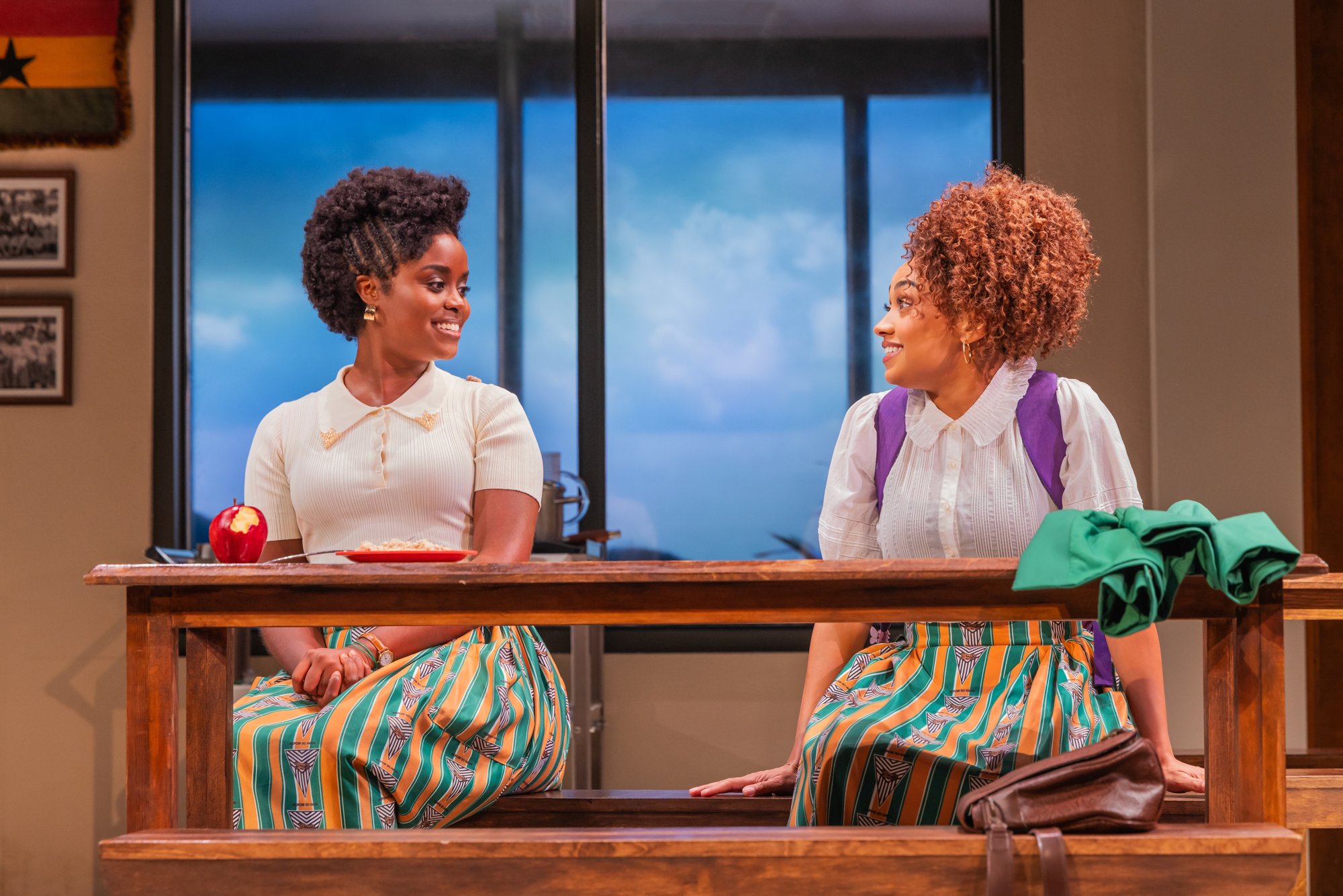 Denée Benton and Jasmine Amy Rogers in School Girls; Or, The African Mean Girls Play on Broadway. Photo: Matthew Murphy