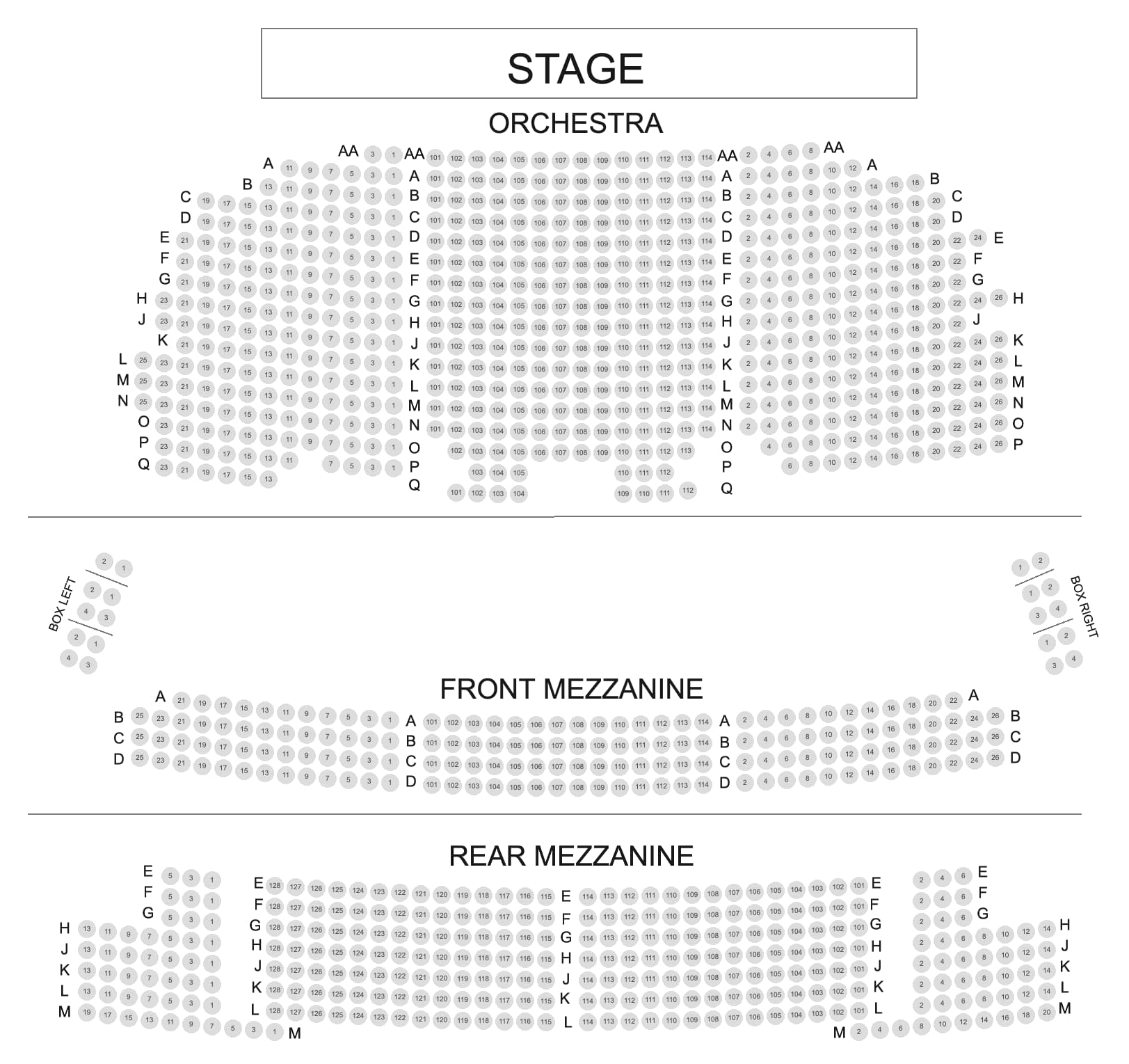 Inside Lena Horne Theatre — view 1