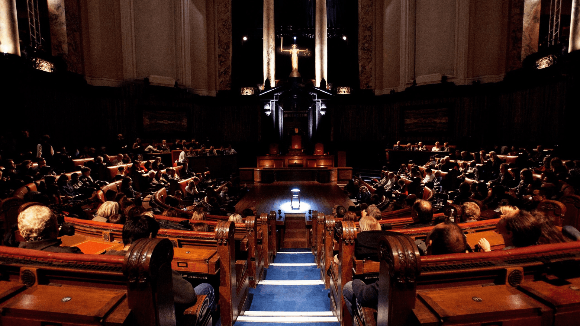 Inside London County Hall — view 1