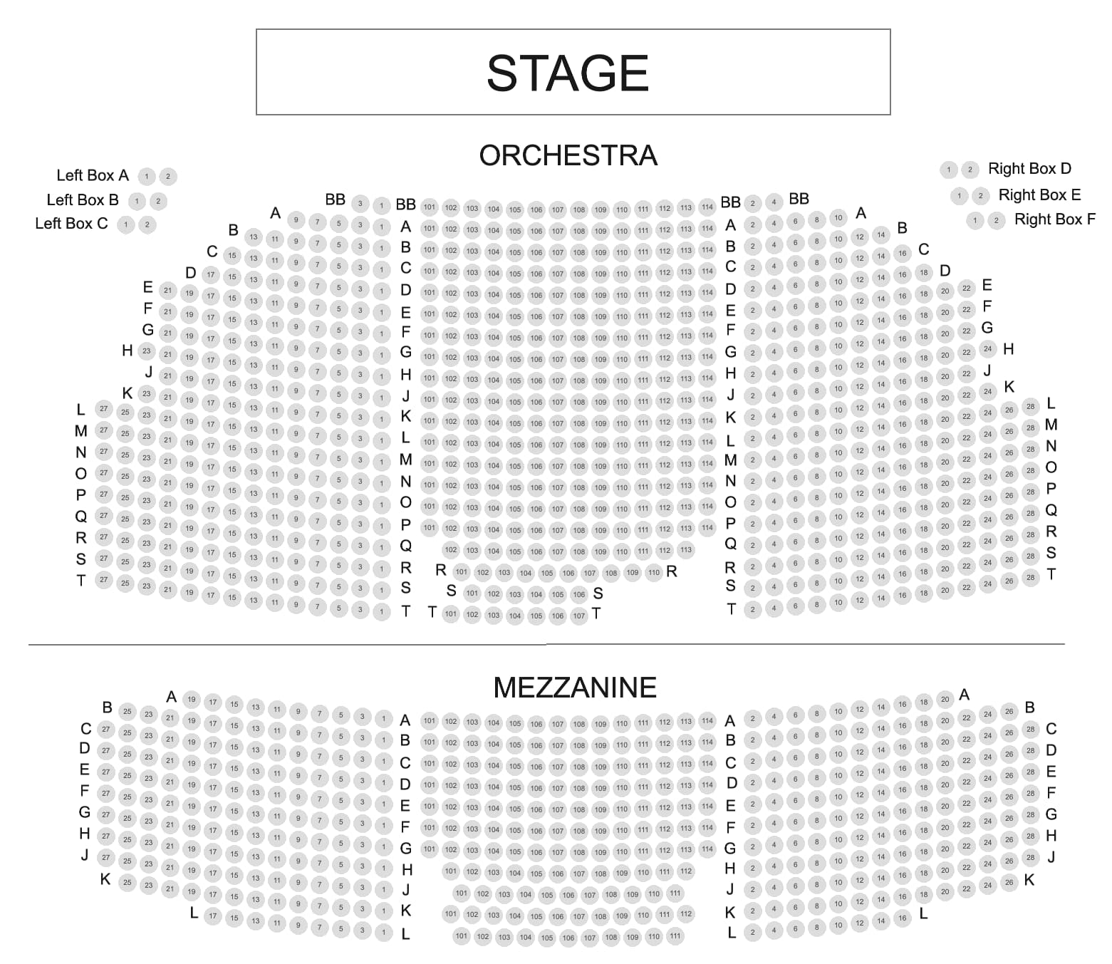 Inside Broadhurst Theatre — view 1