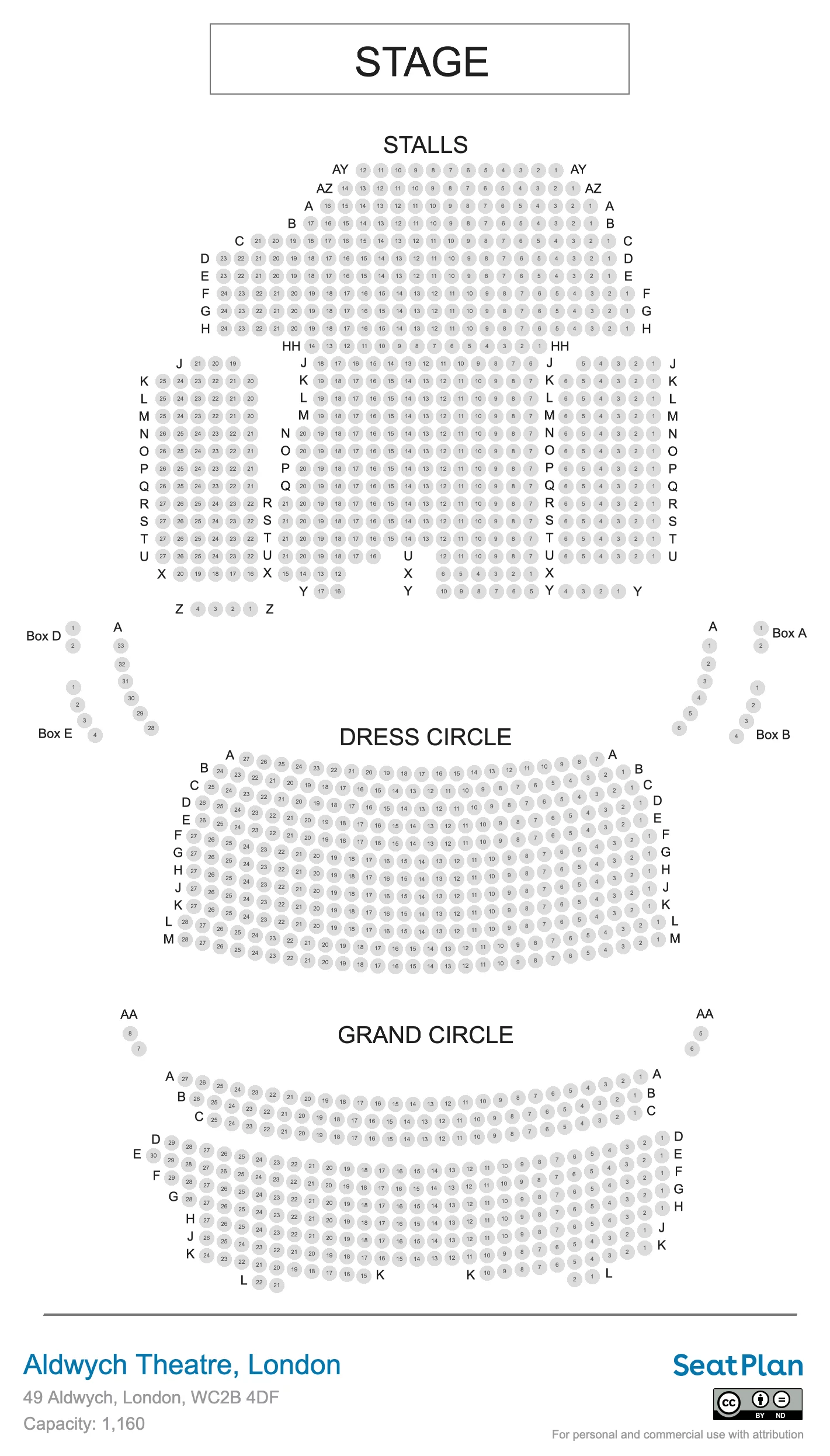 Inside Aldwych Theatre — view 1