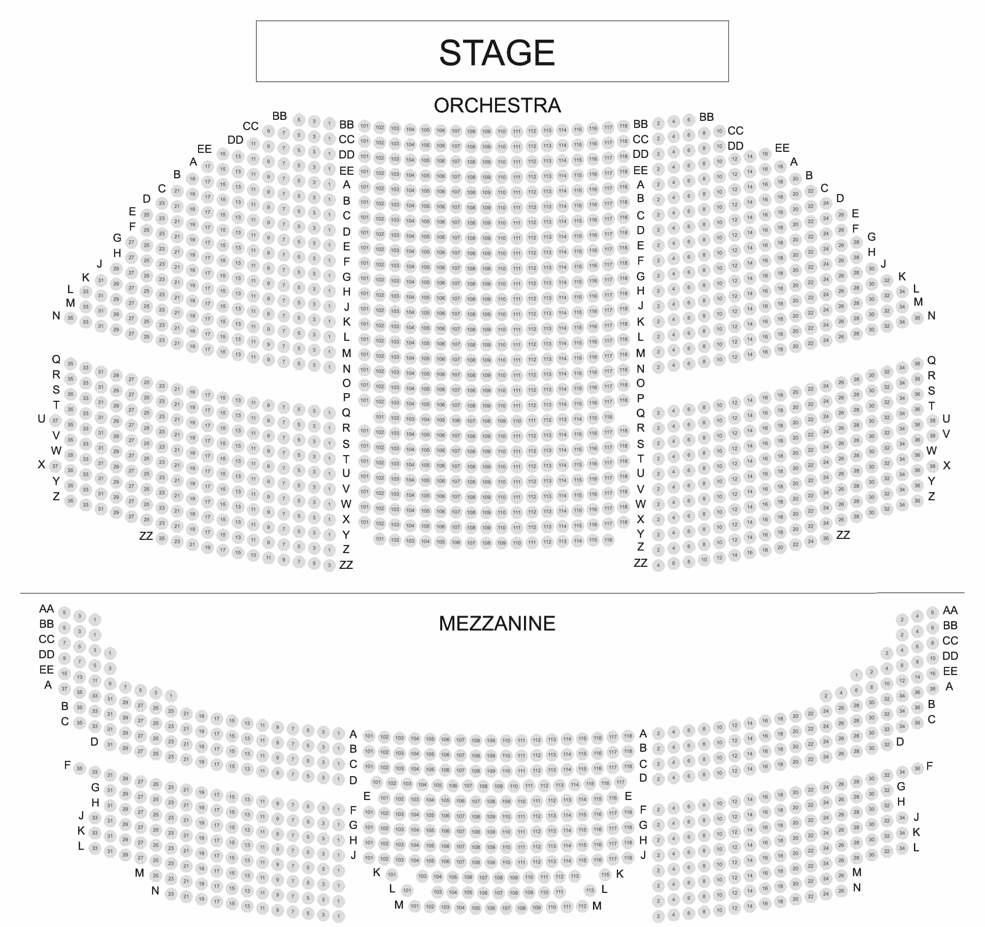 Inside Gershwin Theatre — view 1