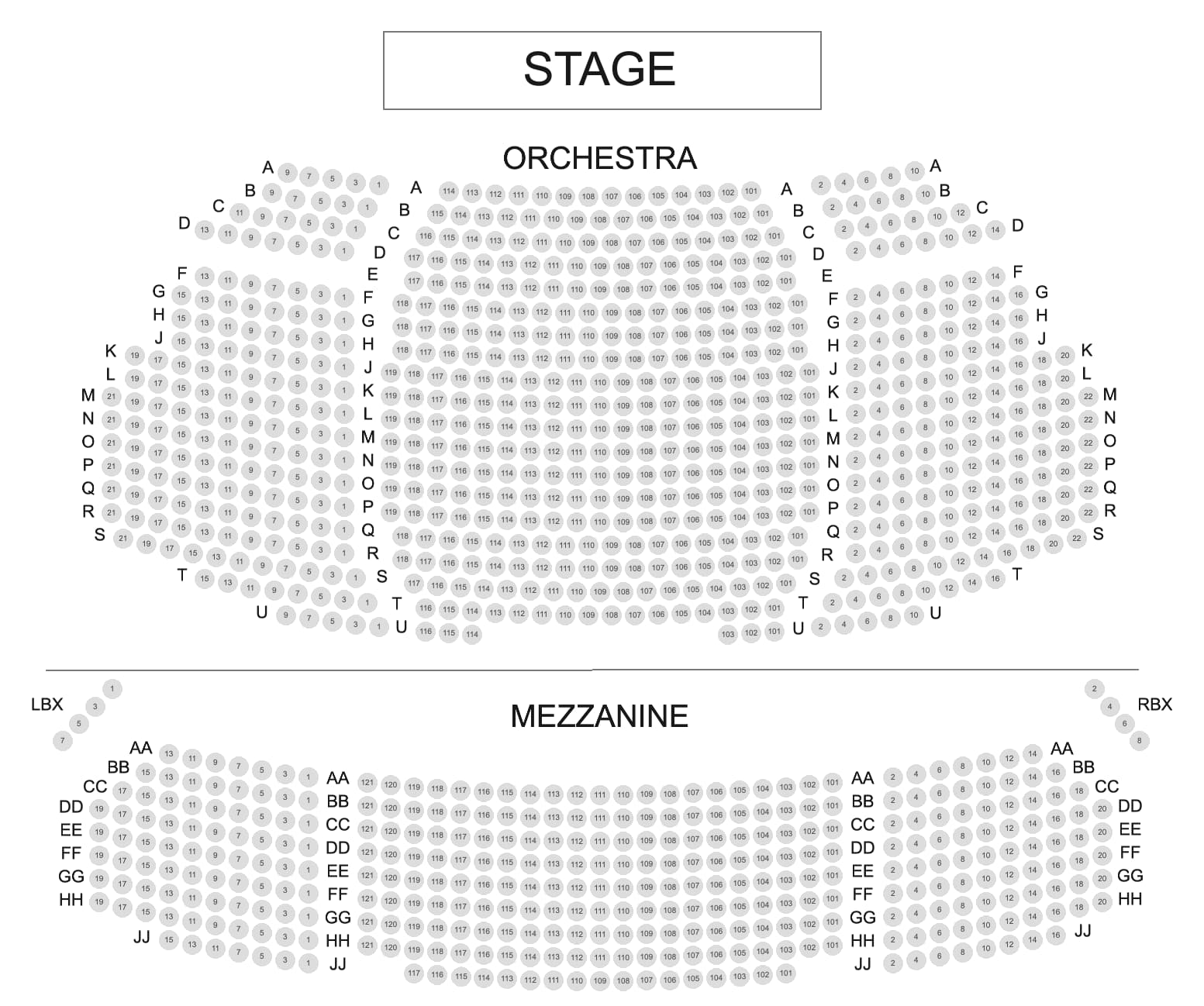 Inside Stephen Sondheim Theatre — view 1