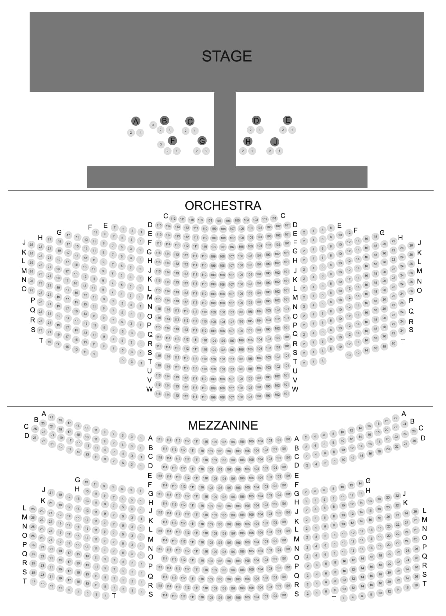 Inside Al Hirschfeld Theatre — view 1